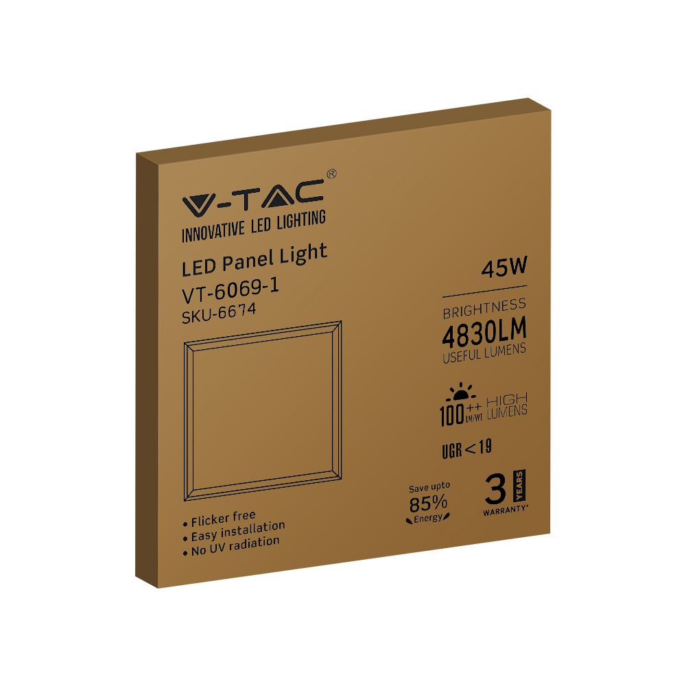 45W Panel LED 620x620mm / Barwa:4000K / UGR19 / Opk: 6 szt.