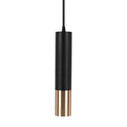 Lampa wisząca / Trzonek:GU10 / Okrągła / Czarna / Złota