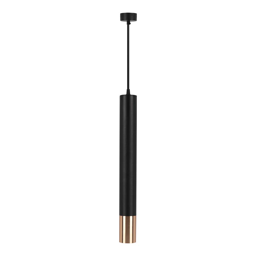 Lampa wisząca / Trzonek:GU10 / Okrągła / Czarna / Złota