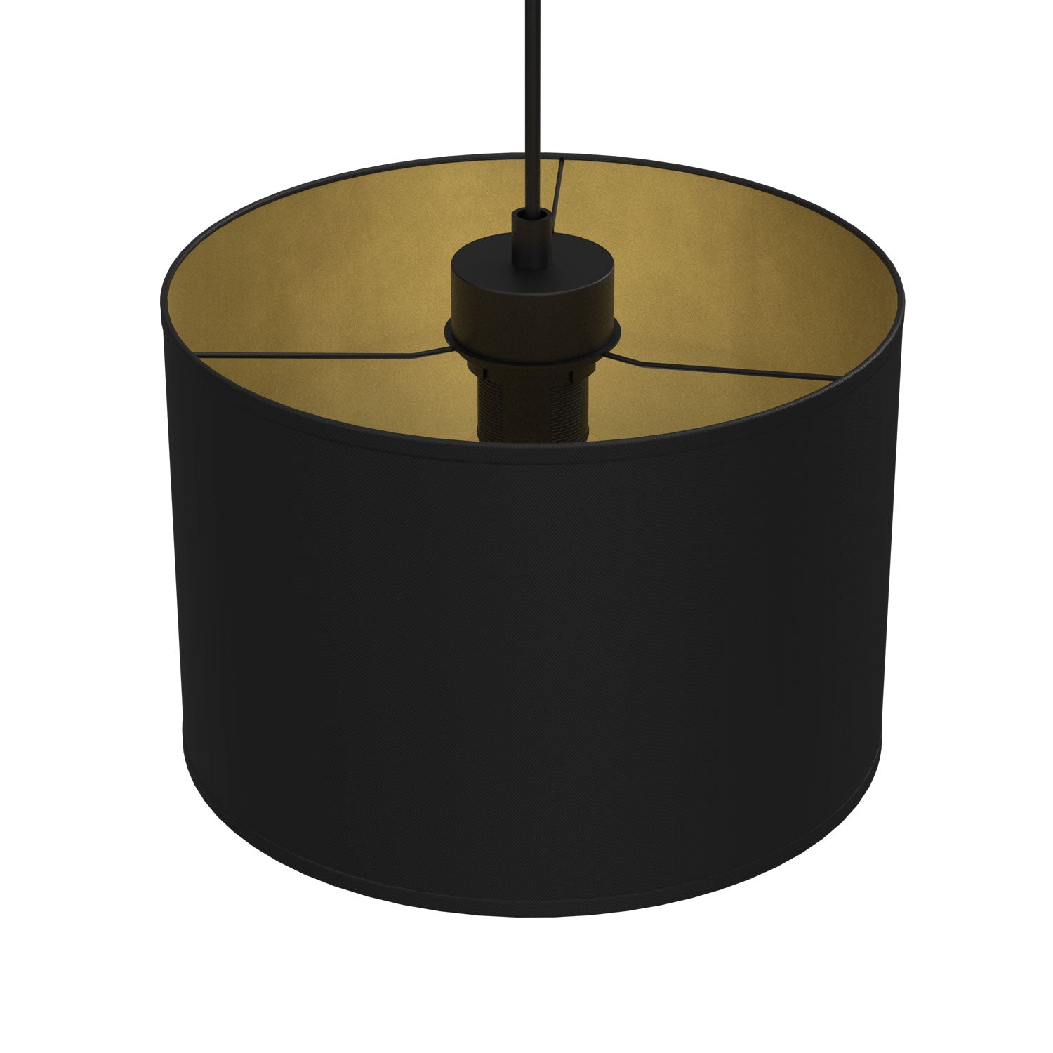 żyrandol Arden black, cylinder shade dia 250, h 170 black/gold 1xE27
