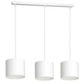Luminex Żyrandol Arden listwa, klosz cylindryczny śr. 180, wys. 150 biały 3xE27 - Stal - Biały LX-3429