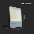 30W Naświetlacz LED SMD / Barwa:6400K / Obudowa: Czarna / Skuteczność 160lm/W