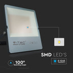 150W Naświetlacz LED SMD / Barwa:6400K / Obudowa: Czarna / Skuteczność 160lm/W