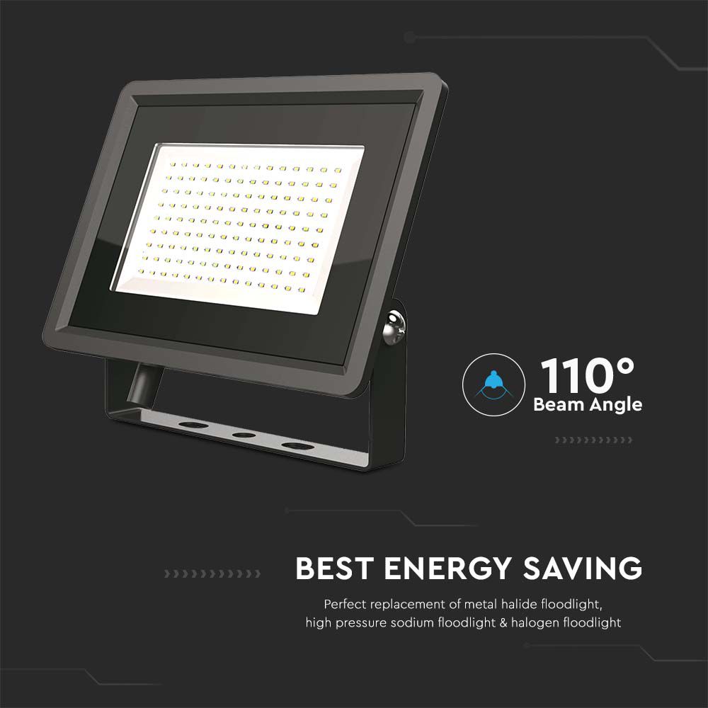 100W Naświetlacz LED / Seria: F-Class / Barwa:3000K / Obudowa: Czarna