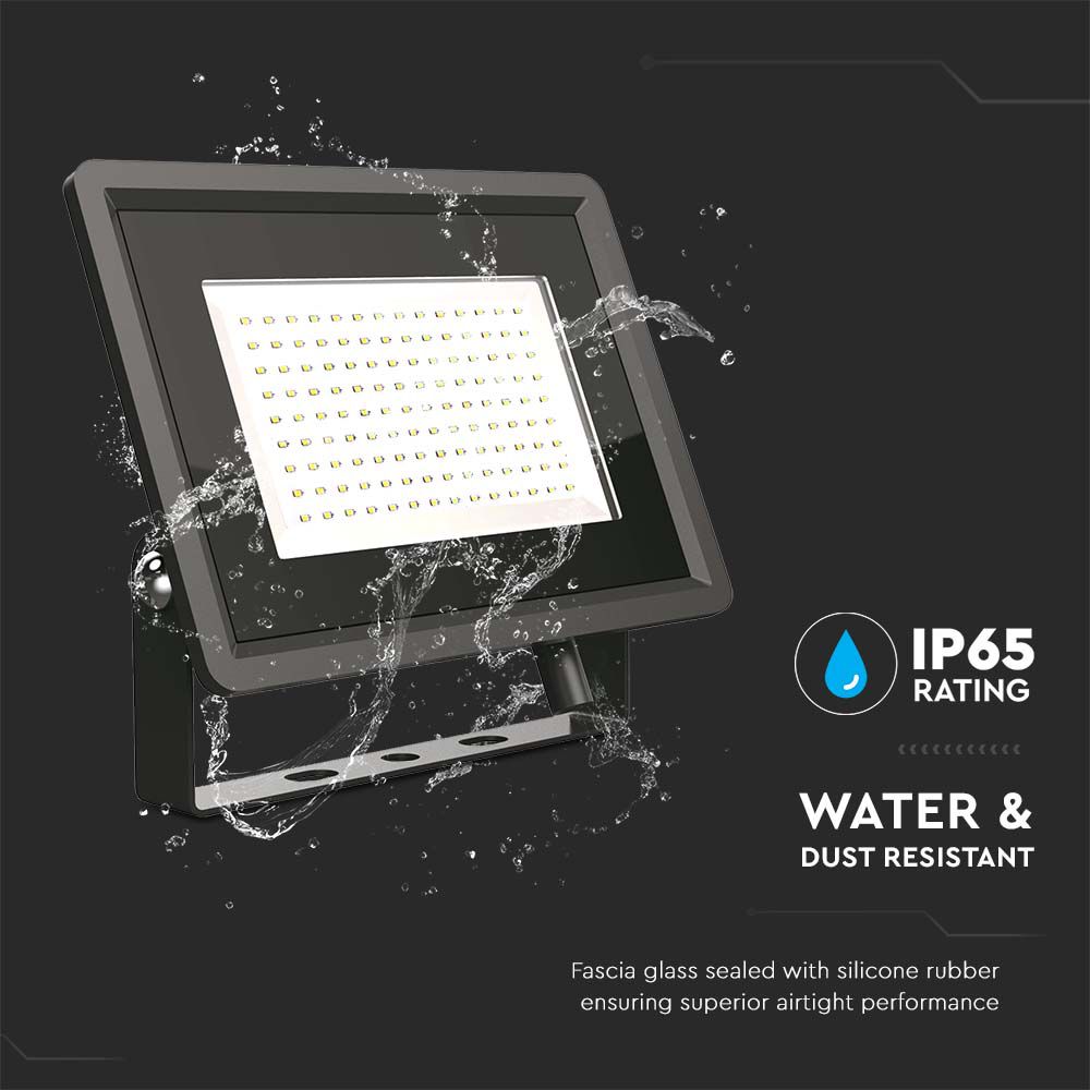 100W Naświetlacz LED / Seria: F-Class / Barwa:3000K / Obudowa: Czarna