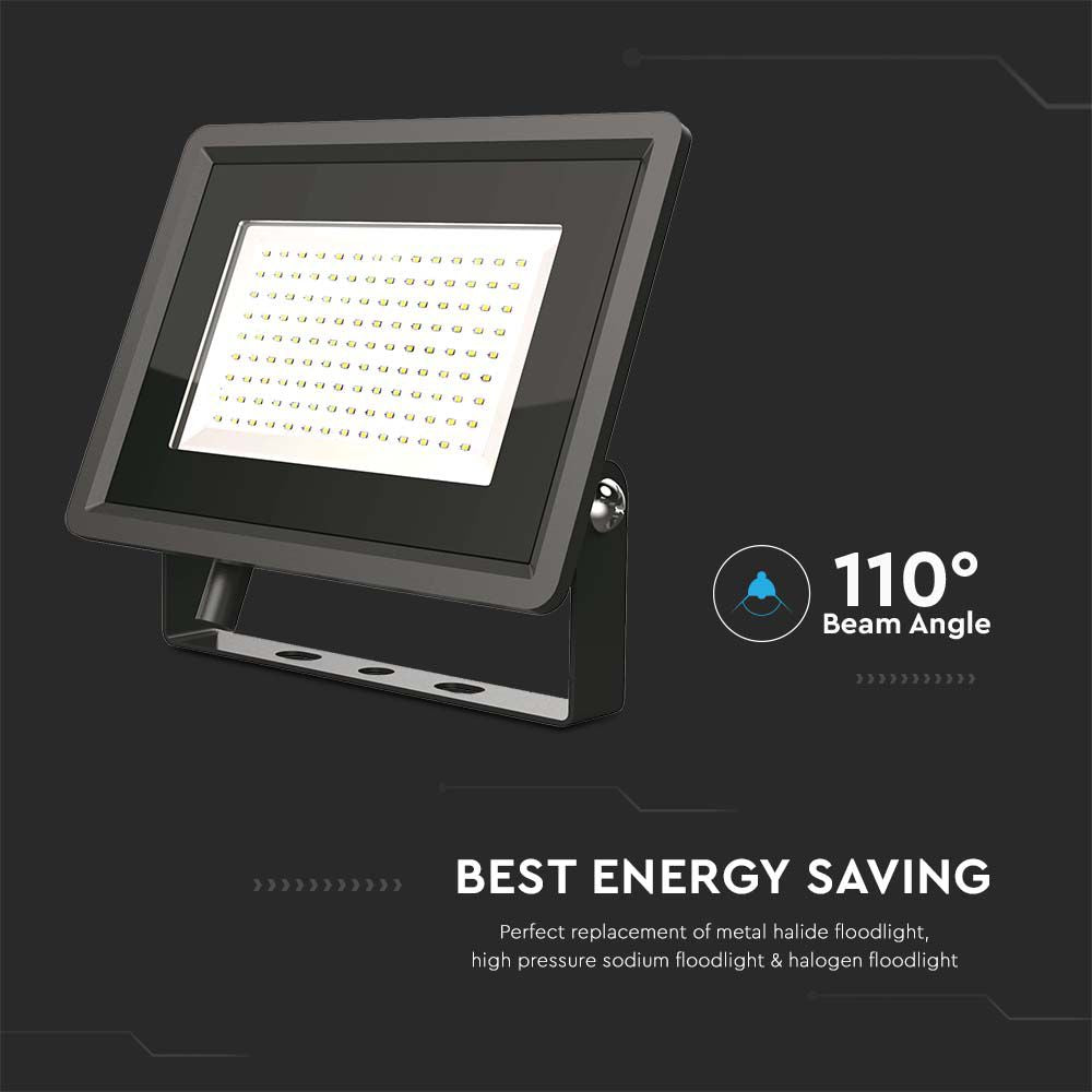 100W Naświetlacz LED / Seria: F-Class / Barwa:6500K / Obudowa: Czarna