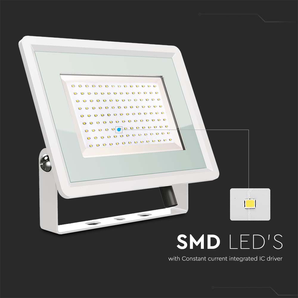 100W Naświetlacz LED / Seria: F-Class / Barwa:3000K / Obudowa: Biała