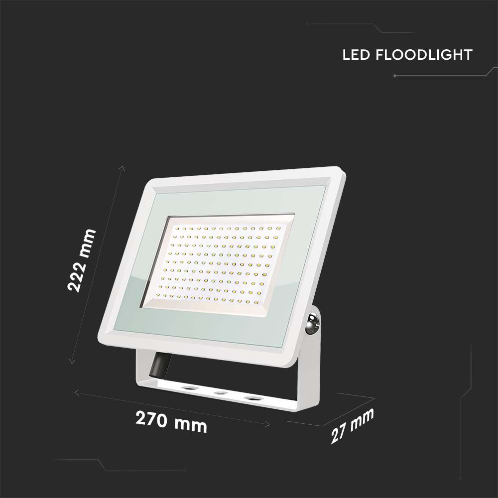 100W Naświetlacz LED / Seria: F-Class / Barwa:6500K / Obudowa: Biała