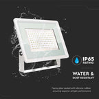 100W Naświetlacz LED / Seria: F-Class / Barwa:6500K / Obudowa: Biała