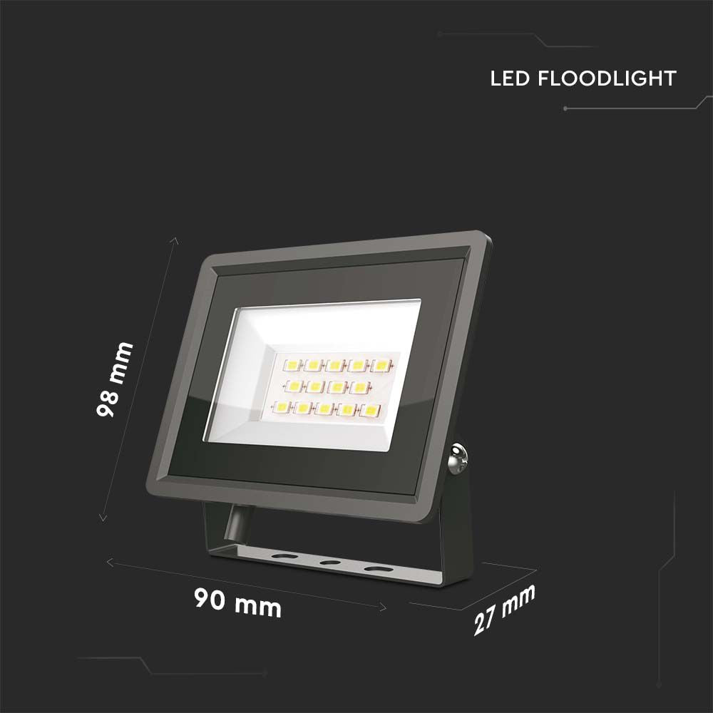 10W Naświetlacz LED / Seria: F-Class / Barwa:6500K / Obudowa: Czarna