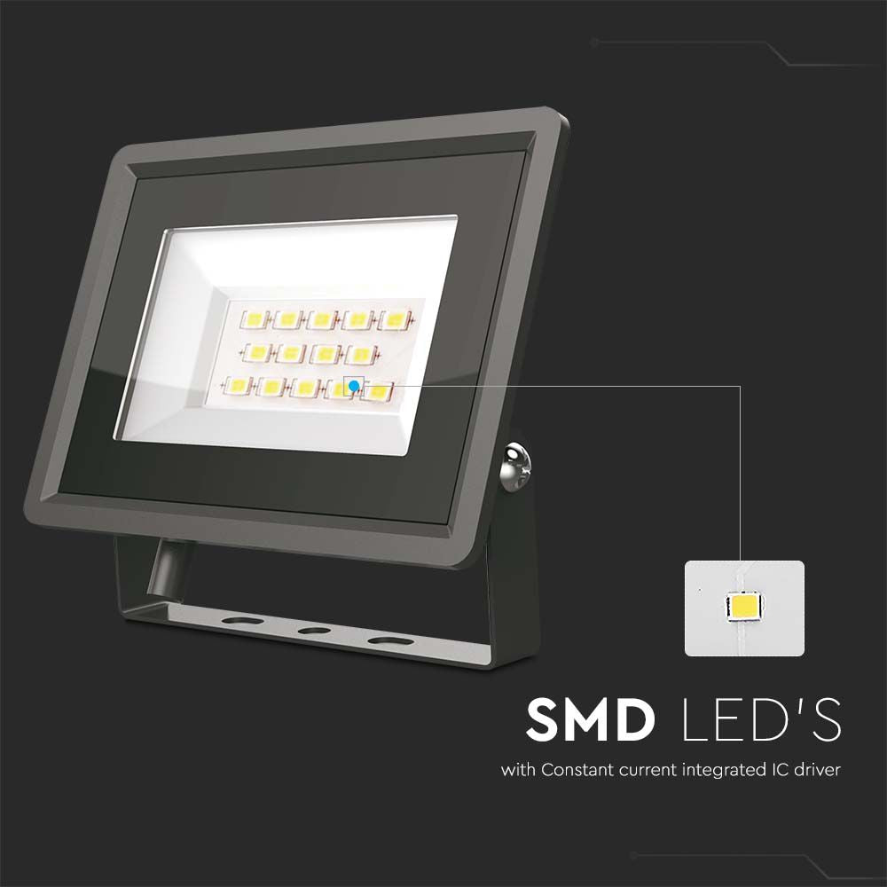 10W Naświetlacz LED / Seria: F-Class / Barwa:6500K / Obudowa: Czarna