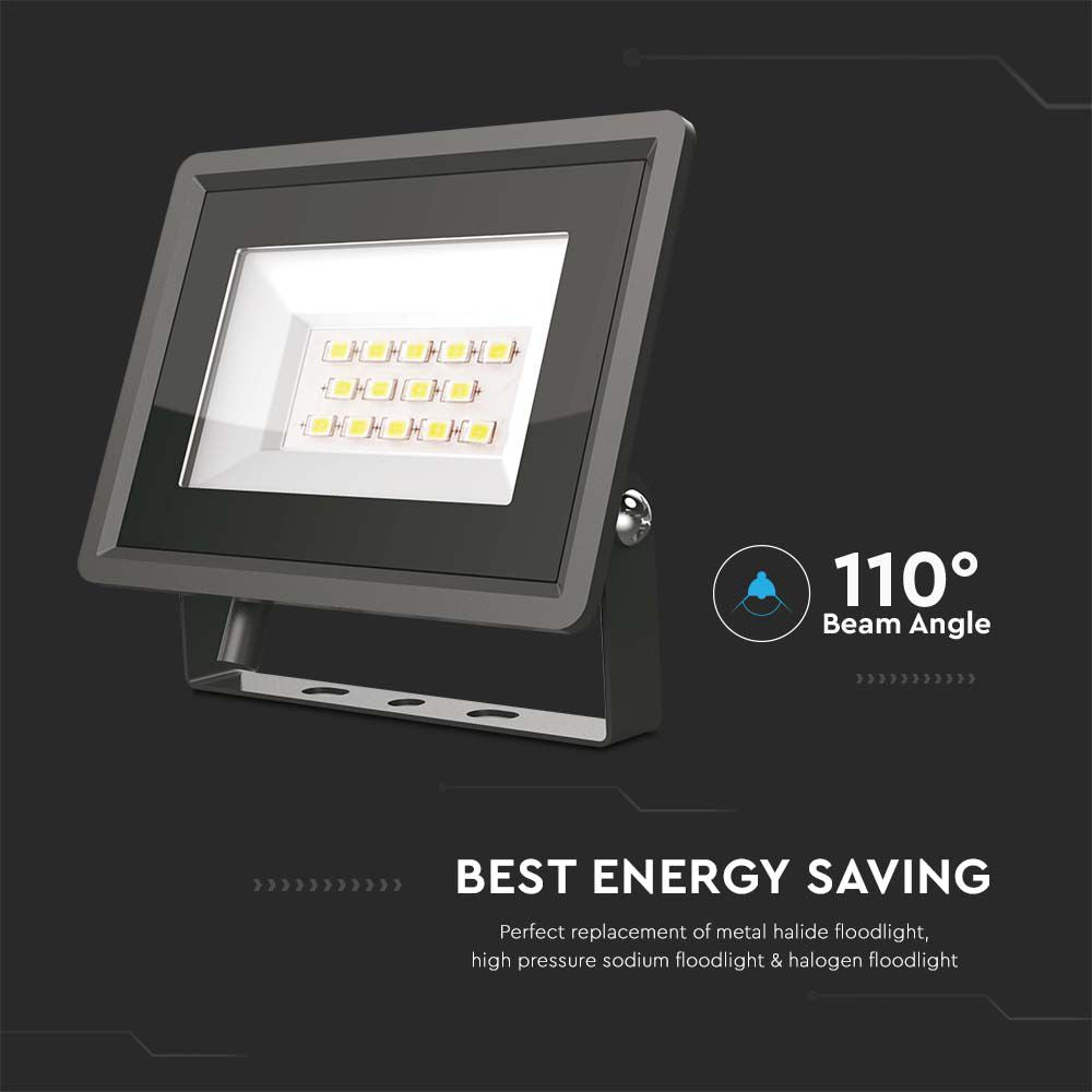 10W Naświetlacz LED / Seria: F-Class / Barwa:6500K / Obudowa: Czarna
