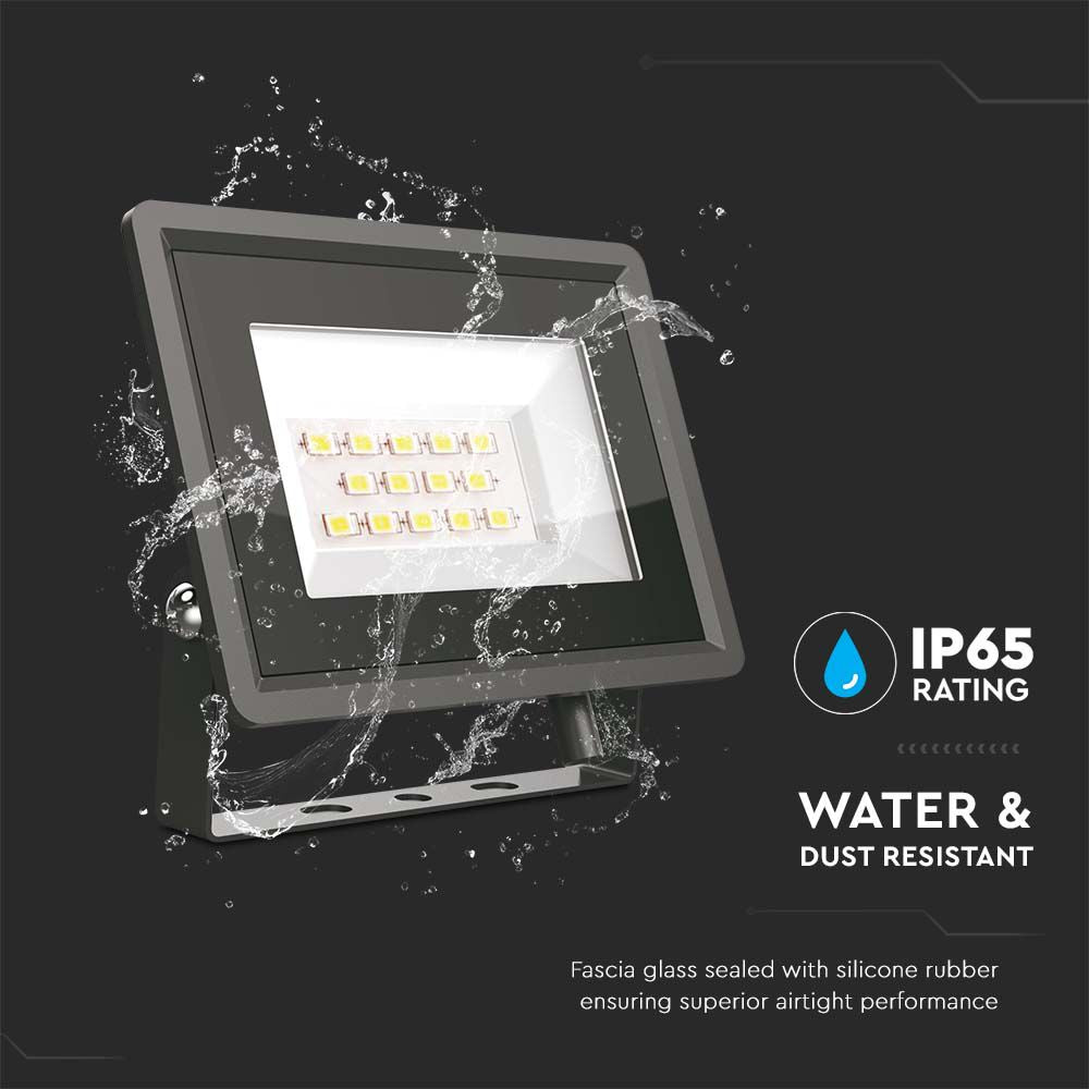 10W Naświetlacz LED / Seria: F-Class / Barwa:6500K / Obudowa: Czarna