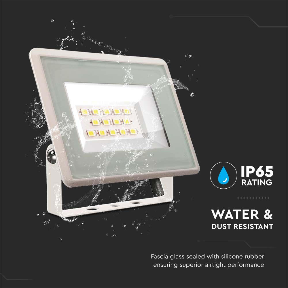 10W Naświetlacz LED / Seria: F-Class / Barwa:4000K / Obudowa: Biała