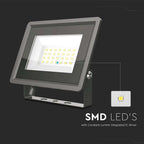 20W Naświetlacz LED / Seria: F-Class / Barwa:6500K / Obudowa: Czarna