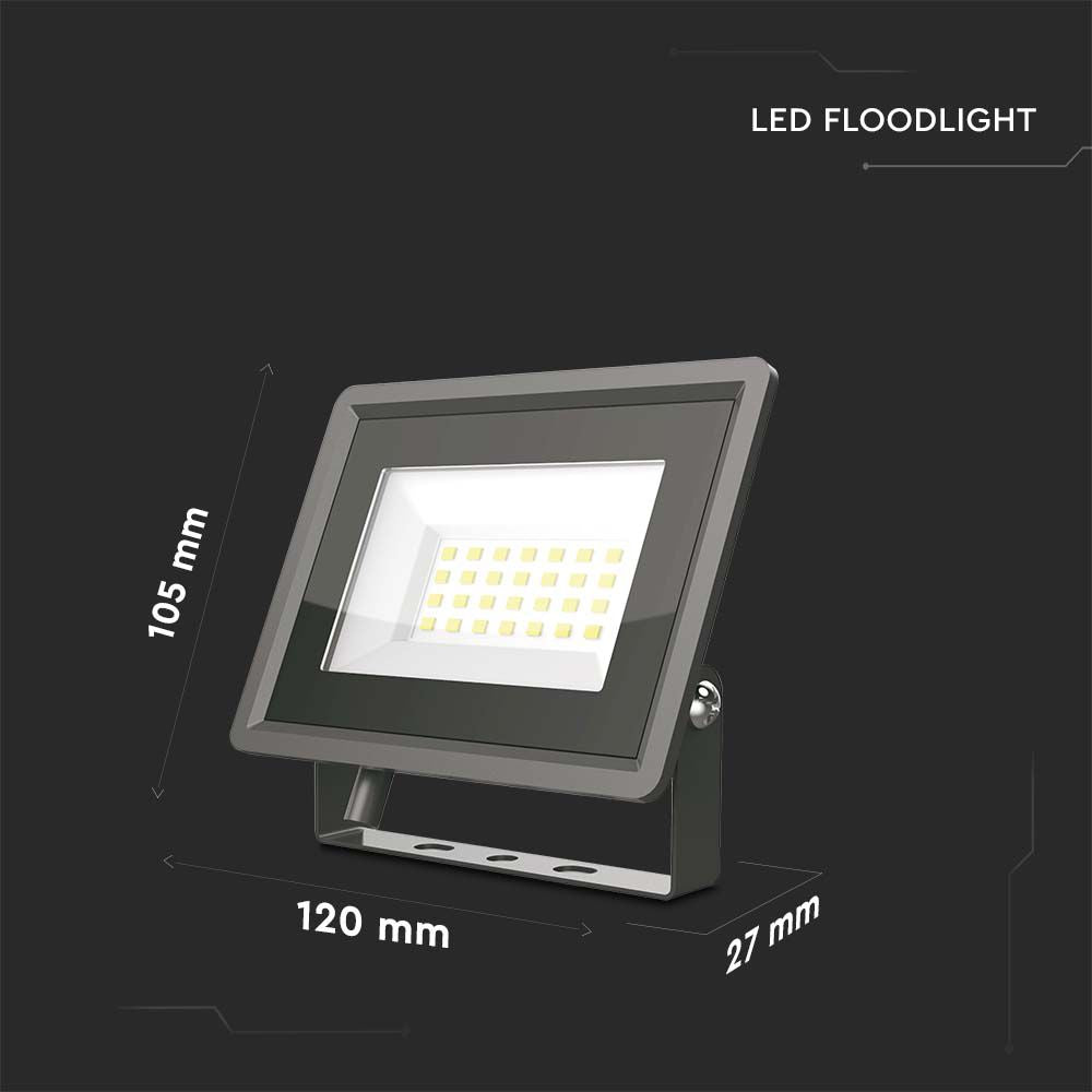 20W Naświetlacz LED / Seria: F-Class / Barwa:4000K / Obudowa: Czarna