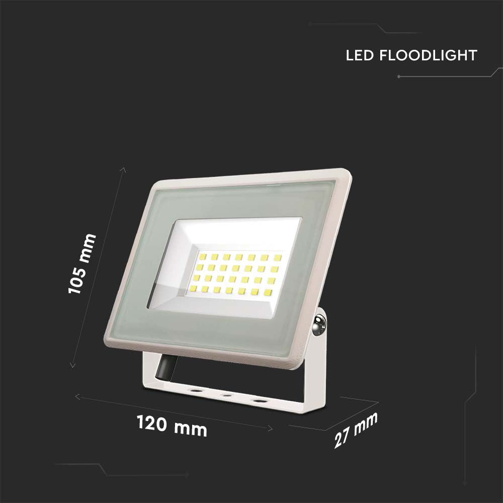 20W Naświetlacz LED / Seria: F-Class / Barwa:3000K / Obudowa: Biała