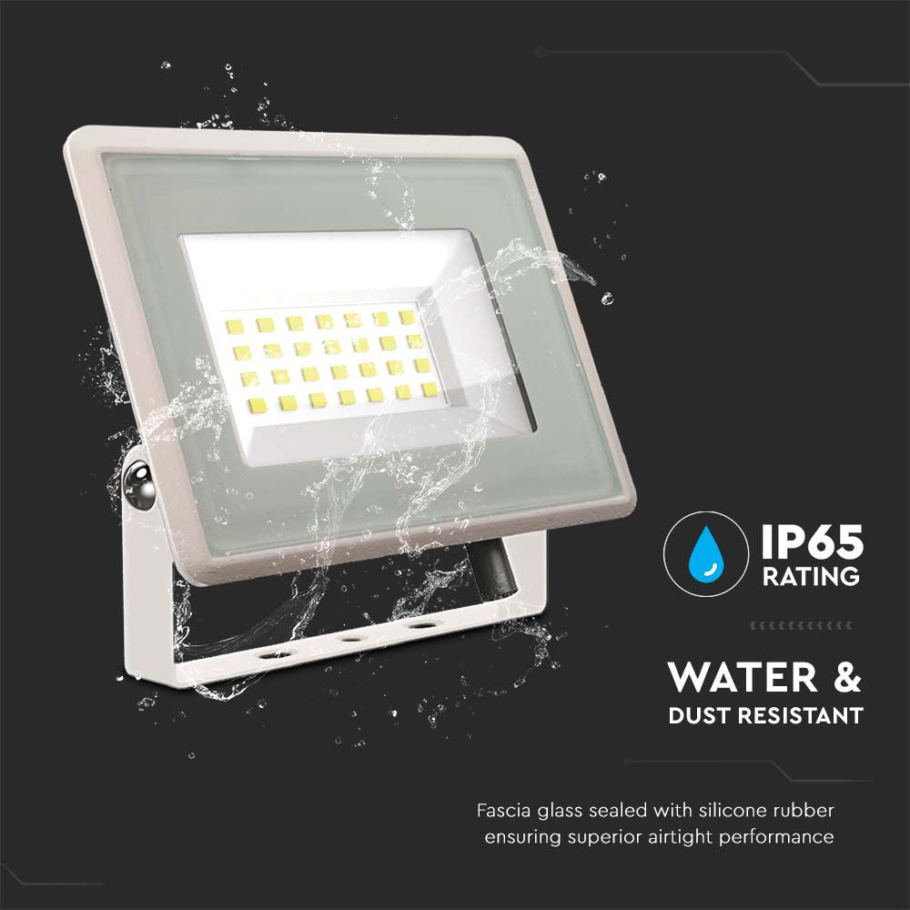 20W Naświetlacz LED / Seria: F-Class / Barwa:6400K / Obudowa: Biała