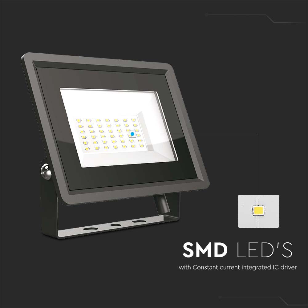30W Naświetlacz LED / Seria: F-Class / Barwa:6500K / Obudowa: Czarna