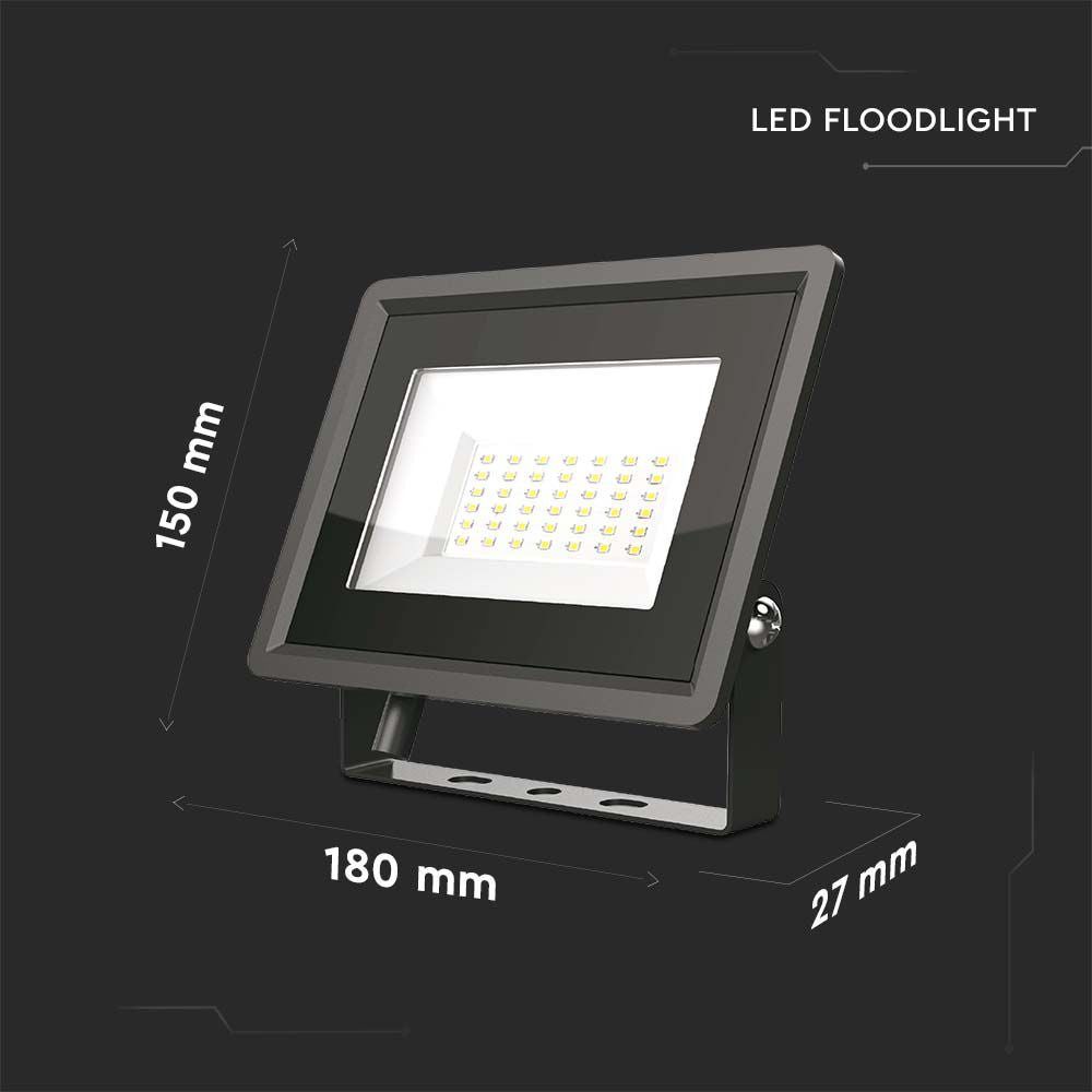 50W Naświetlacz LED / Seria: F-Class / Barwa:3000K / Obudowa: Czarna