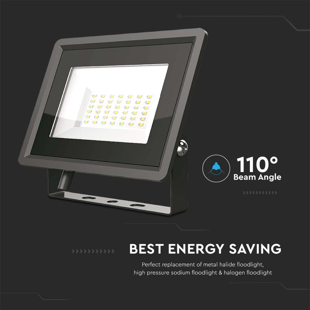 50W Naświetlacz LED / Seria: F-Class / Barwa:3000K / Obudowa: Czarna