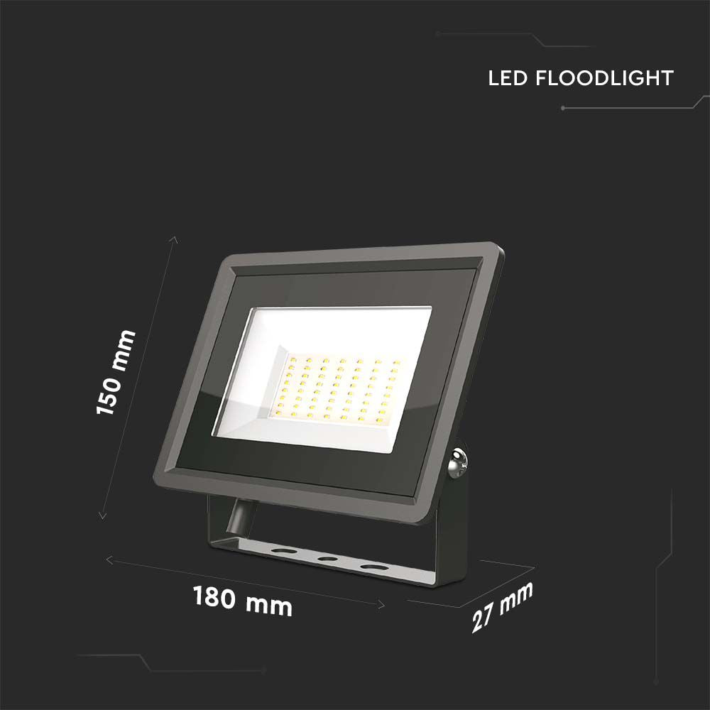 50W Naświetlacz LED / Seria: F-Class / Barwa:6500K / Obudowa: Czarna
