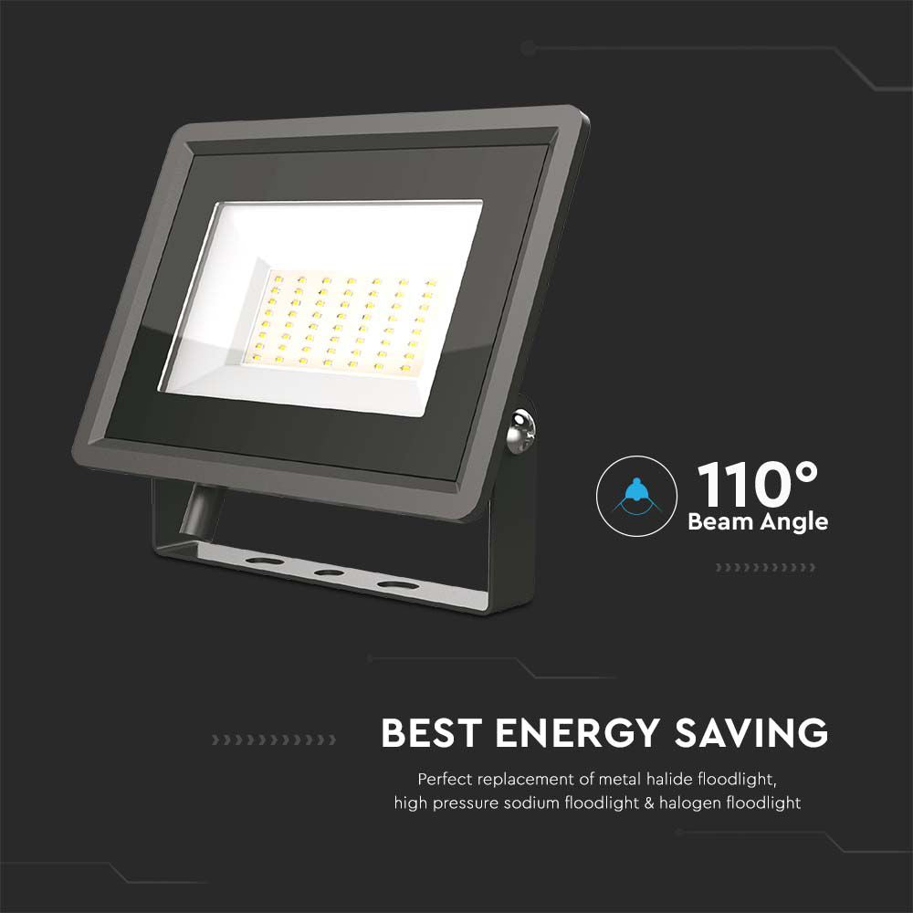 50W Naświetlacz LED / Seria: F-Class / Barwa:6500K / Obudowa: Czarna