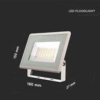 50W Naświetlacz LED / Seria: F-Class / Barwa:4000K / Obudowa: Biała