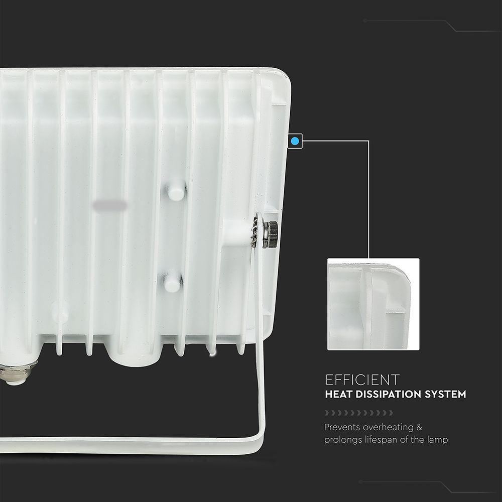 50W Naświetlacz LED / Seria: F-Class / Barwa:4000K / Obudowa: Biała