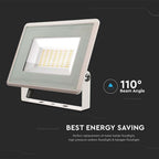 50W Naświetlacz LED / Seria: F-Class / Barwa:6500K / Obudowa: Biała