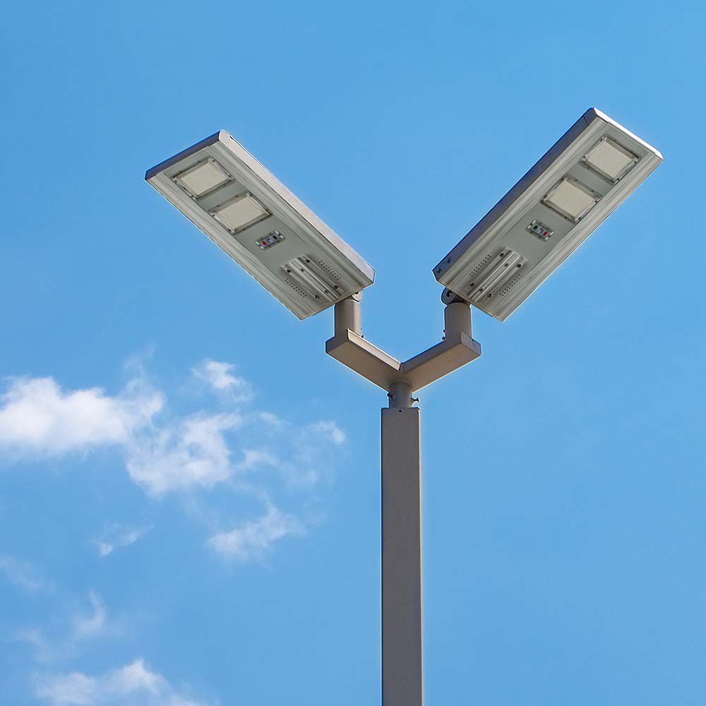 33W Lampa uliczna solarna z czujnikiem ruchu / Barwa:4000K / Obudowa: Srebrna