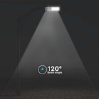 33W Lampa uliczna solarna z czujnikiem ruchu / Barwa:6400K / Obudowa: Srebrna