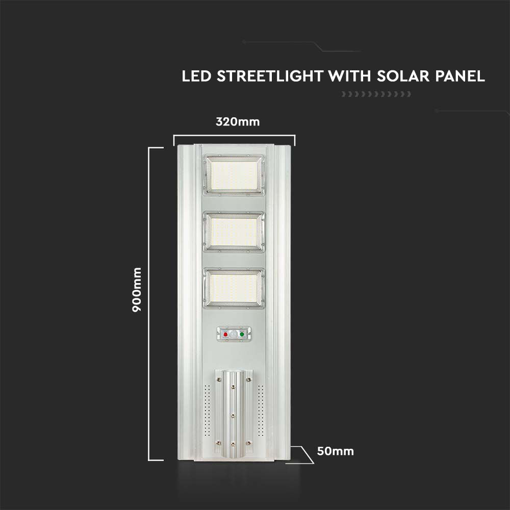 40W Lampa uliczna solarna z czujnikiem ruchu / Barwa:6400K / Obudowa: Srebrna