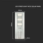 40W Lampa uliczna solarna z czujnikiem ruchu / Barwa:6400K / Obudowa: Srebrna