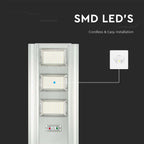 40W Lampa uliczna solarna z czujnikiem ruchu / Barwa:6400K / Obudowa: Srebrna