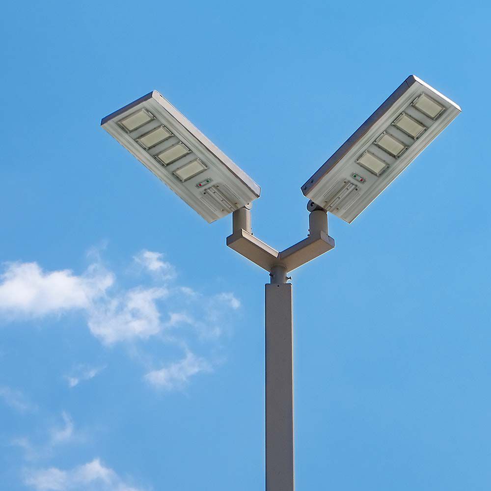 50W Lampa uliczna solarna z czujnikiem ruchu / Barwa:6400K / Obudowa: Srebrna