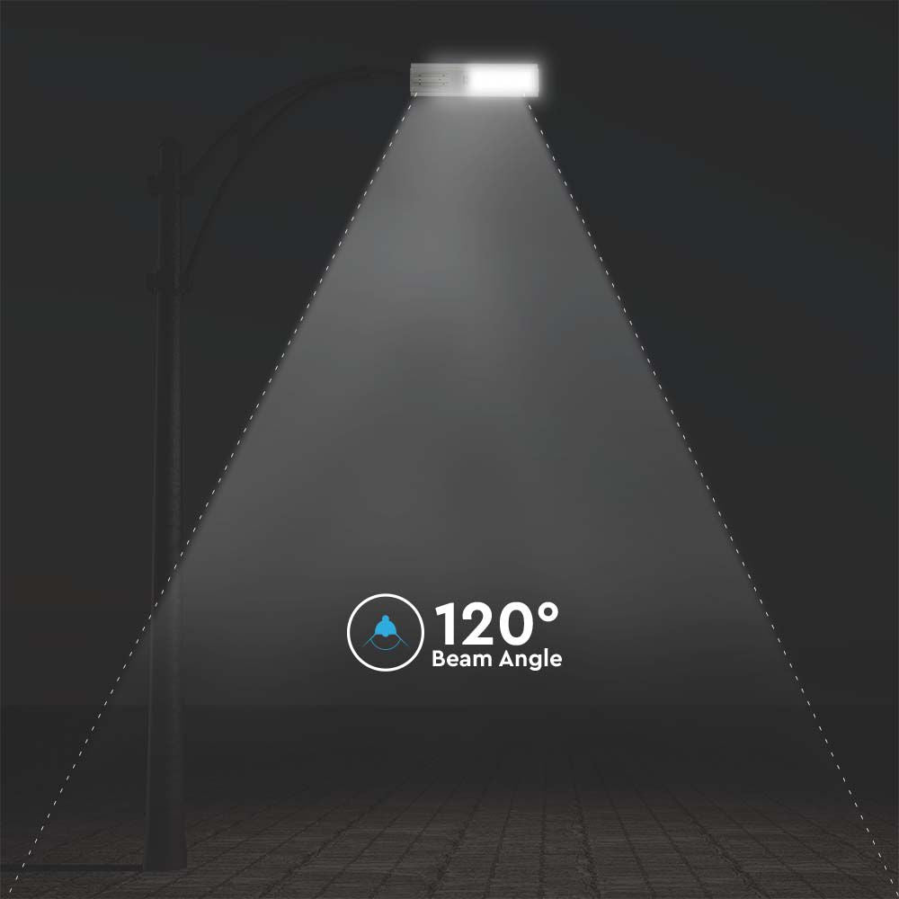 50W Lampa uliczna solarna z czujnikiem ruchu / Barwa:4000K / Obudowa: Srebrna