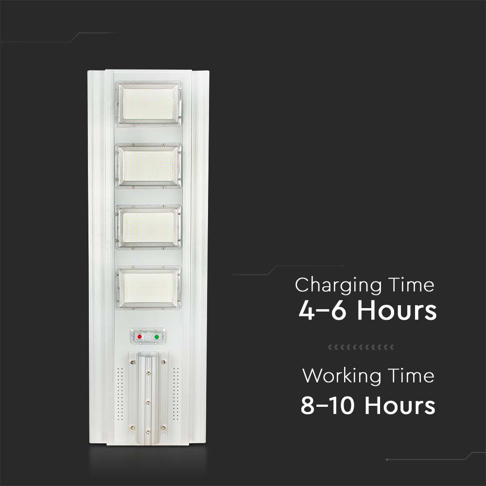 50W Lampa uliczna solarna z czujnikiem ruchu / Barwa:6400K / Obudowa: Srebrna