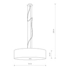 Nowodvorski Lampa wisząca VIVIANE 25W only LED 50/60Hz - Tkanina - Biały 6772