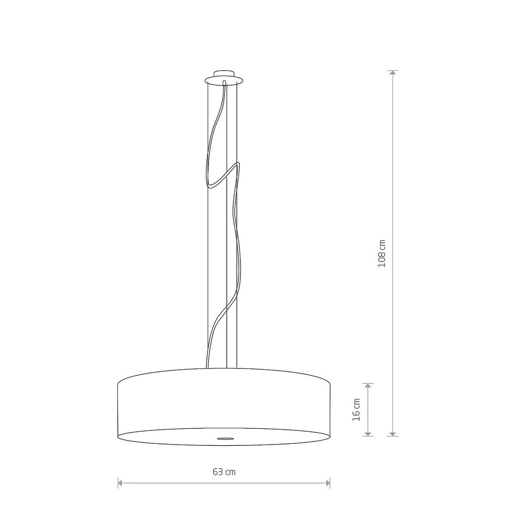 Nowodvorski Lampa wisząca VIVIANE 25W only LED 50/60Hz - Tkanina - Czarny 6774