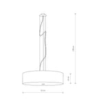 Nowodvorski Lampa wisząca VIVIANE 25W only LED 50/60Hz - Tkanina - Czarny 6774