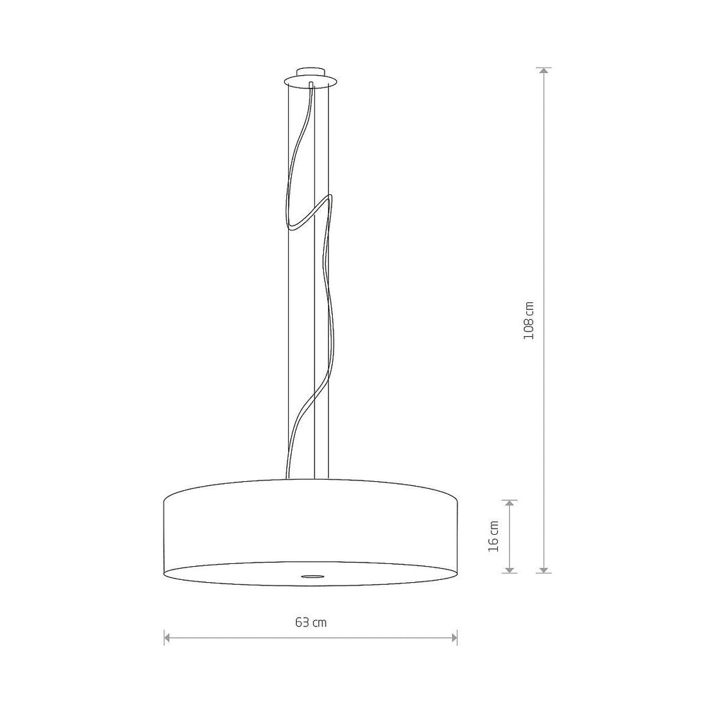 Nowodvorski Lampa wisząca VIVIANE 25W only LED 50/60Hz - Tkanina - Czarny 6774
