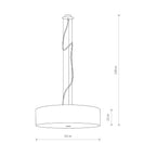 Nowodvorski Lampa wisząca VIVIANE 25W only LED 50/60Hz - Tkanina - Czarny 6774