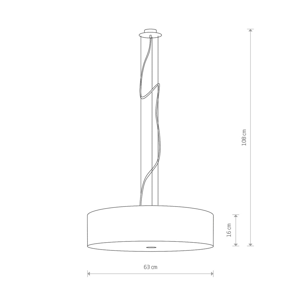 Nowodvorski Lampa wisząca VIVIANE 25W only LED 50/60Hz - Tkanina - Czarny 6774