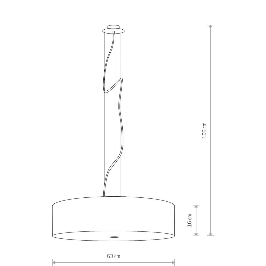 Nowodvorski Lampa wisząca VIVIANE 25W only LED 50/60Hz - Tkanina - Czarny 6774