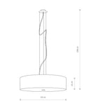 Nowodvorski Lampa wisząca VIVIANE 25W only LED 50/60Hz - Tkanina - Czarny 6774