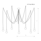 Nowodvorski Lampa wisząca SPIDER 25W only LED 50/60Hz - Przewód w oplocie - Czarny I 6785