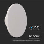 12W Plafon LED / Barwa:3000K / Klosz: Okrągły biały