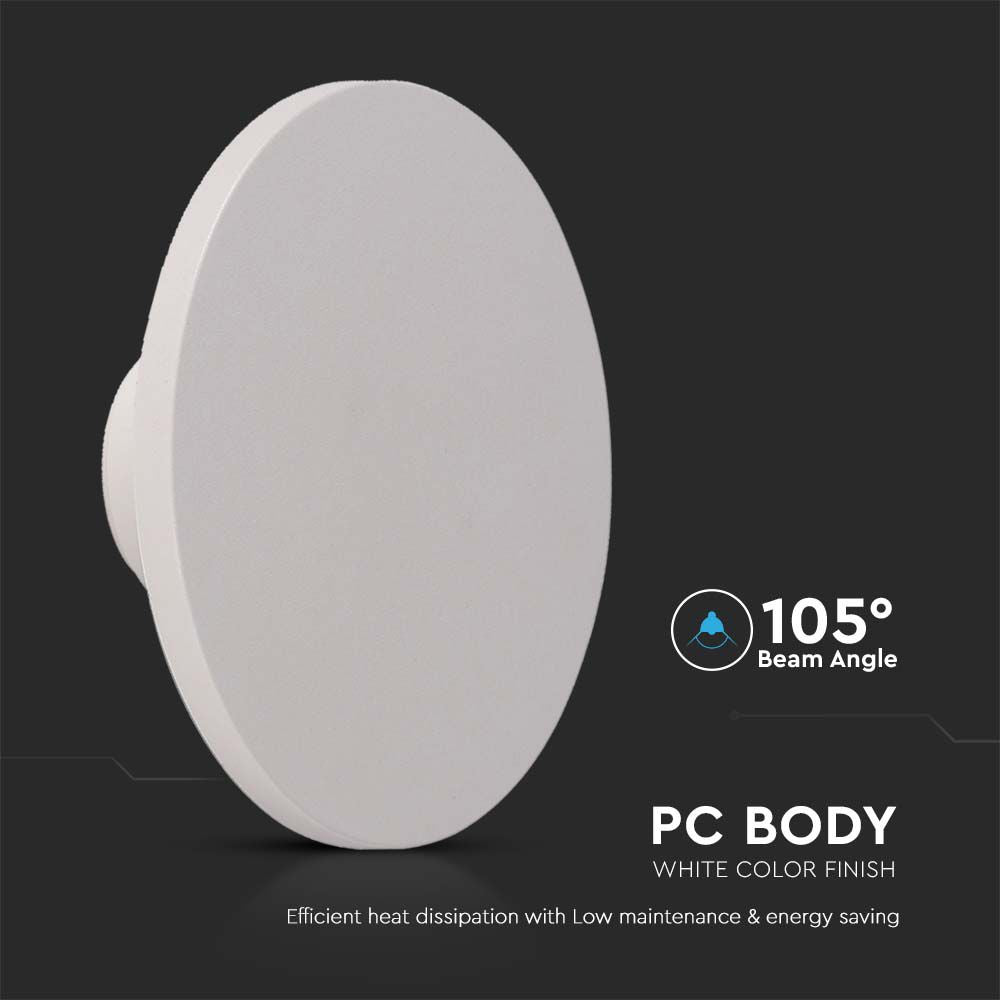 12W Plafon LED / Barwa:3000K / Klosz: Okrągły biały