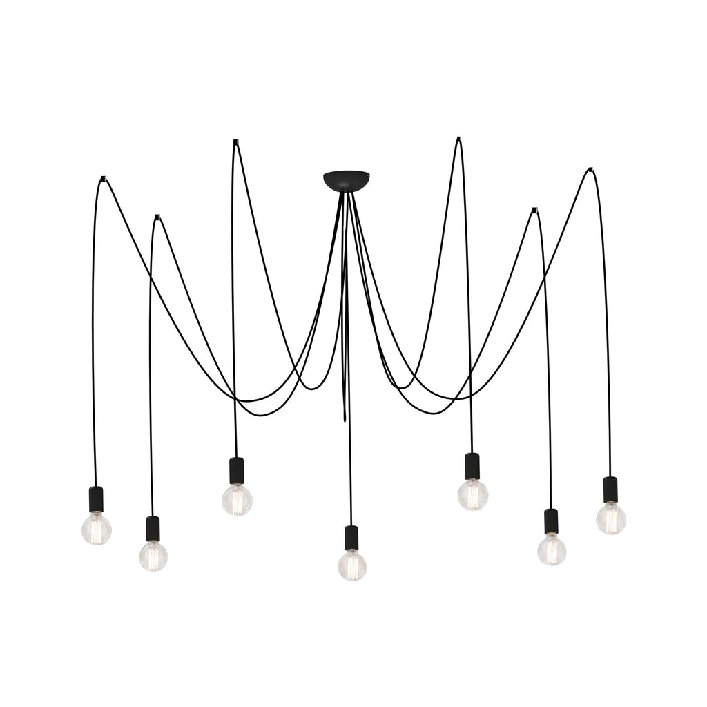 Nowodvorski Lampa wisząca SPIDER 25W only LED 50/60Hz - Przewód w oplocie - Czarny I